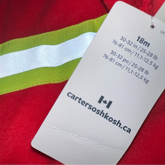 NEW Carter’s Baby Firefighter Halloween Dress Up Costume Baby Size 6-9M OR 18M - Picture 9 of 10